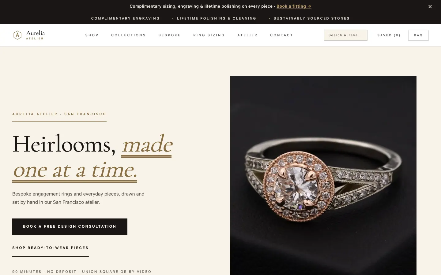Aurelia Atelier website